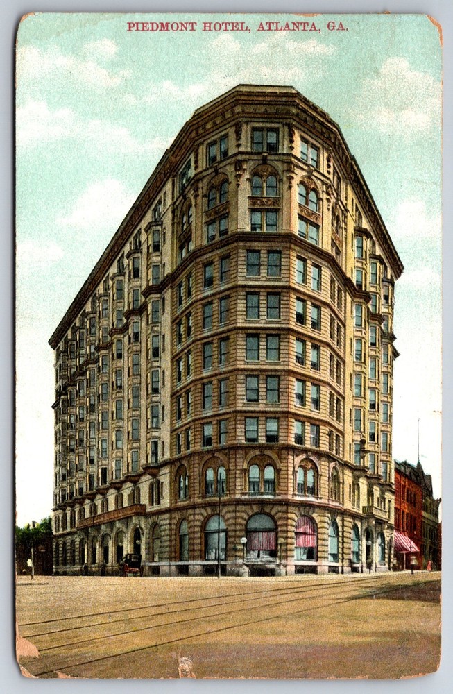Piedmont Hotel From Corner Atlanta Georgia~Vintage Postcard