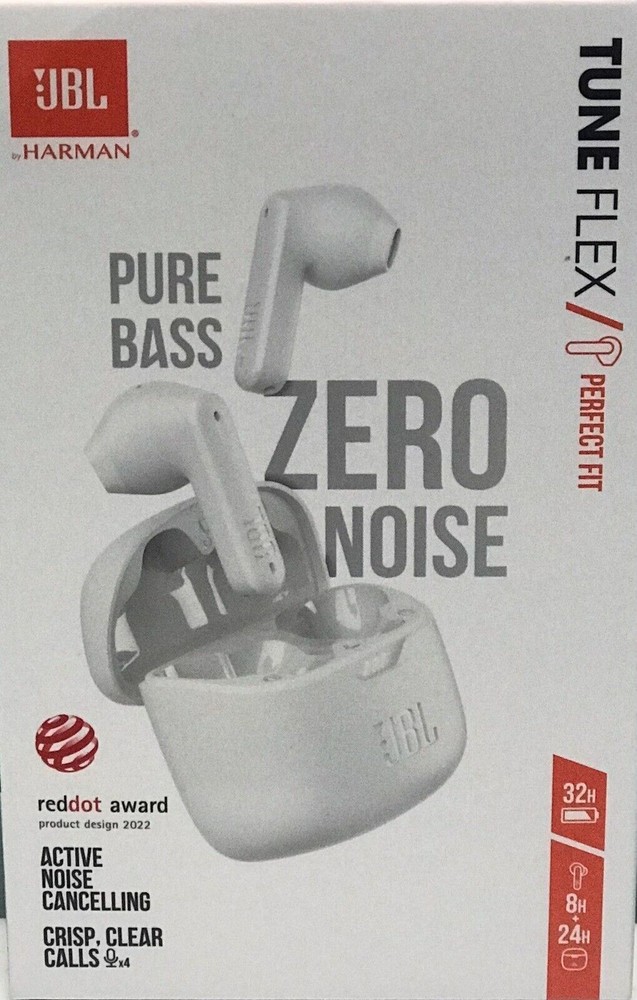 JBL Tune Flex True Wireless Bluetooth In-Ear Headphones - White