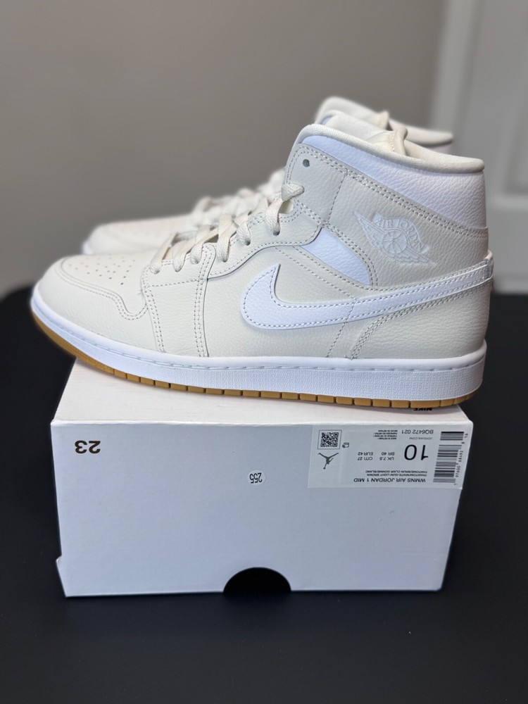 Size 10 -Air Jordan 1 Mid Phantom Gum W
