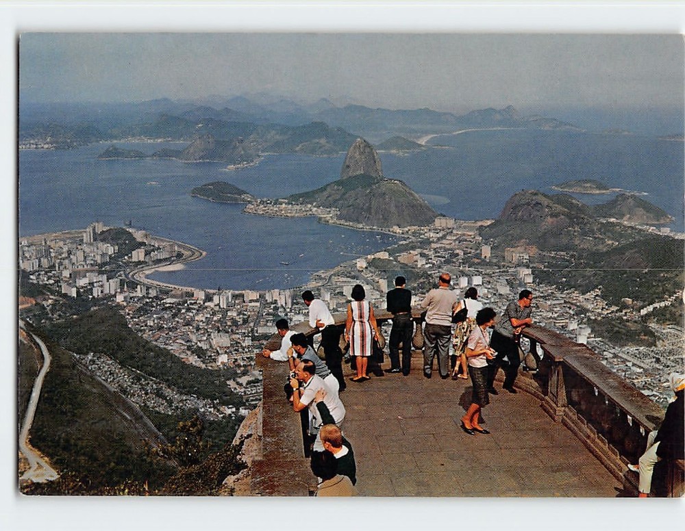 Postcard View from Corcovado Rock Rio de Janeiro Brazil