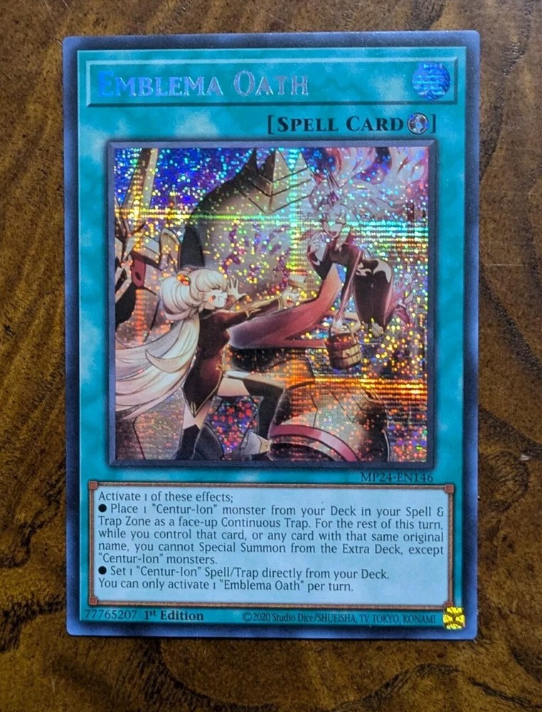 Emblema Oath MP24-EN146 Prismatic Secret Rare 1st Edition Near Mint Yu-Gi-Oh!