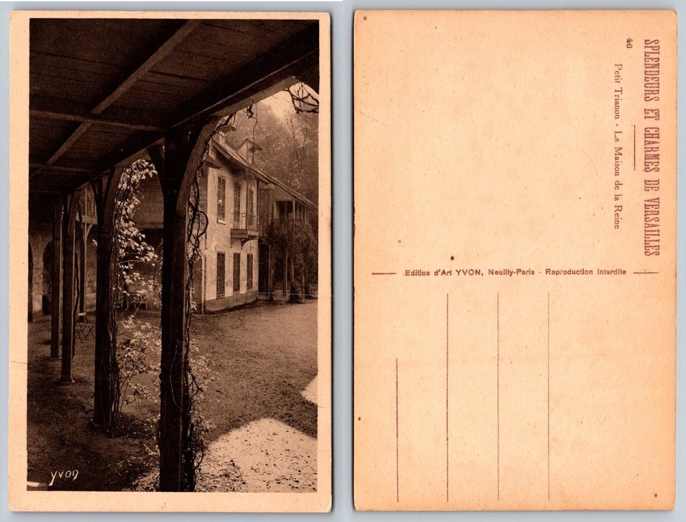 Versailles Petit Trianon Marie Antoinette Queen's House Yvon Postcard Antique