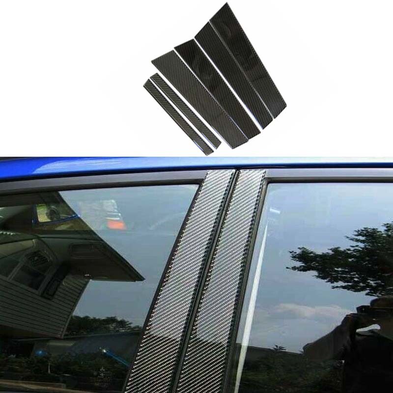 2006-2011 Honda Civic BC Pillar Carbon Fiber Window Trim Covers
