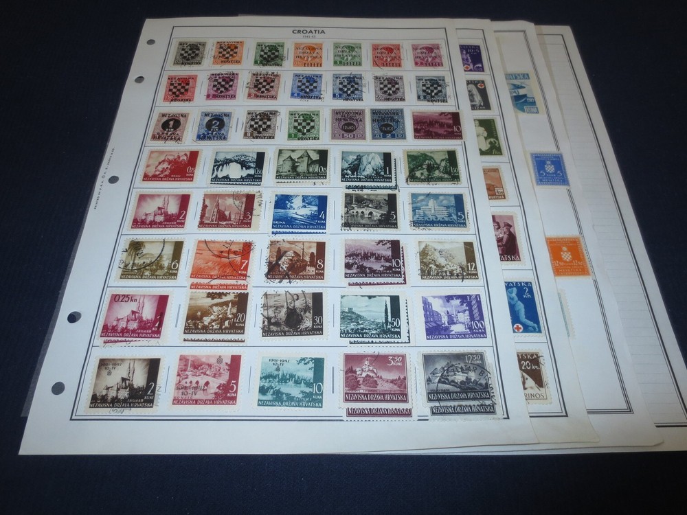 Croatia Collection of 250+ Stamps on Harris Album Pages - hcv!!
