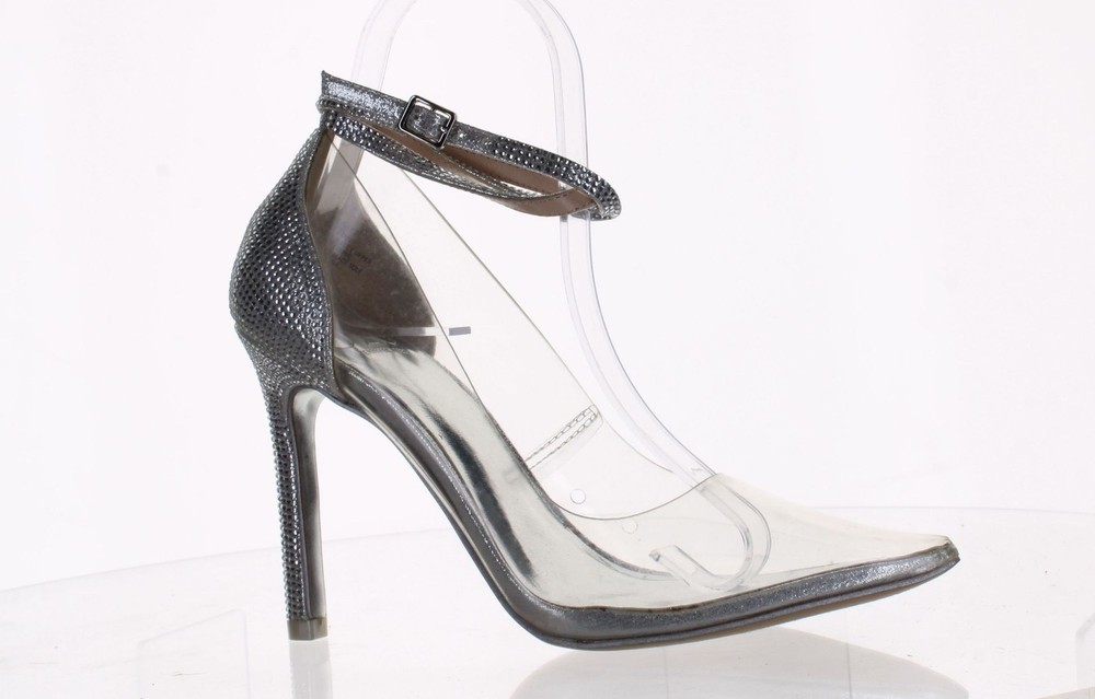 JLO Jennifer Lopez Womens Morley2 Clear Ankle Strap Heels Size 6 7783422