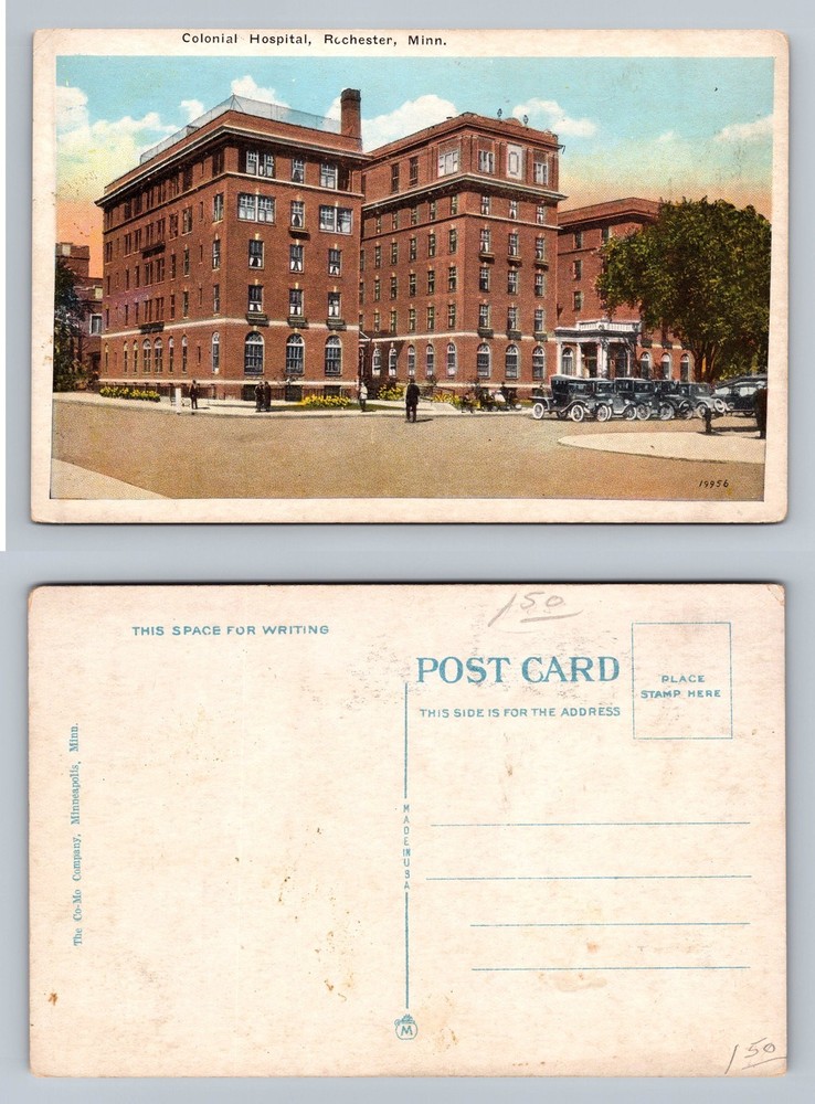 Rochester, MN-Minnesota, Colonial Hospital Street View Old Vintage Postcard