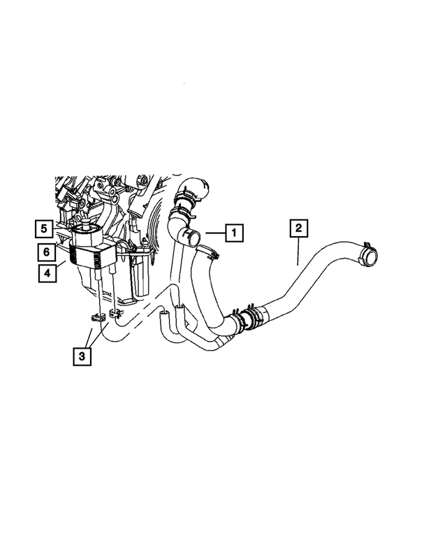 Genuine Mopar Radiator Outlet Hose And Clamp 55038146aa