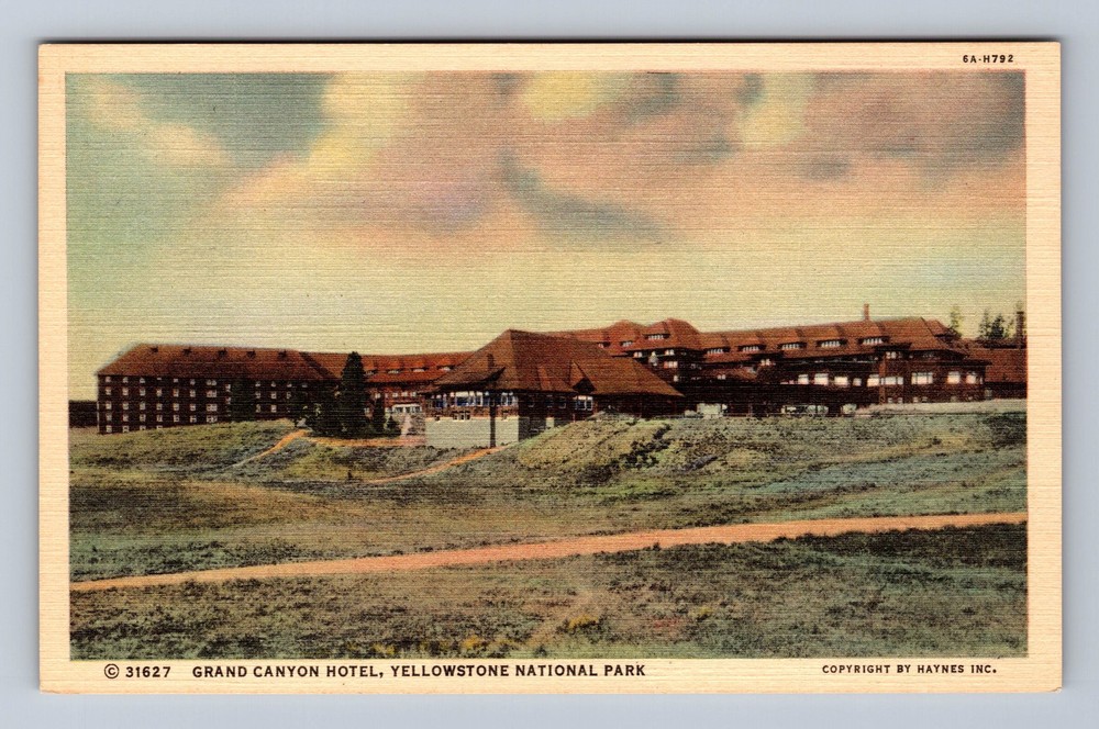 Yellowstone National Park Grand Canyon Hotel Vintage Postcard