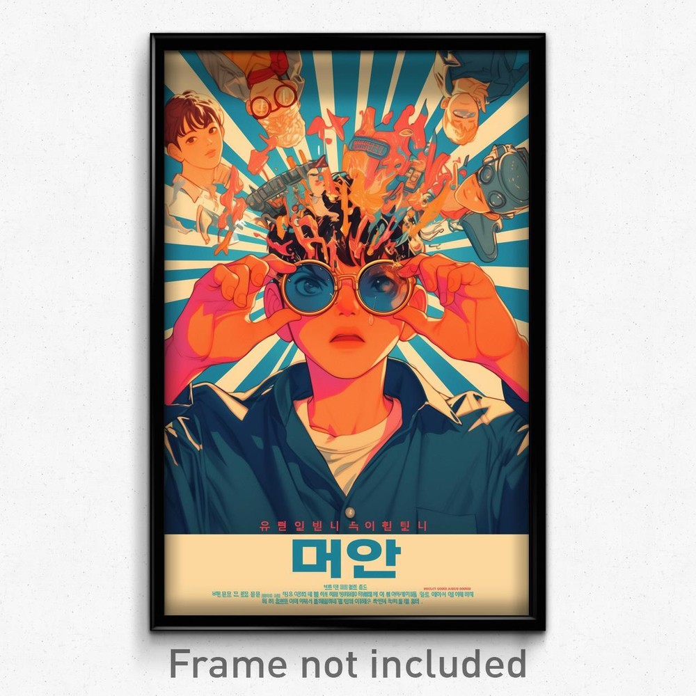 Korean Movie Poster - Boy Feeling Enlightened, Silly Headband (Korea Art Print)