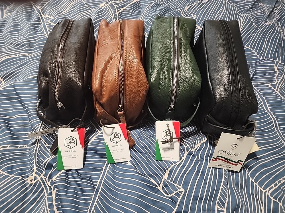 leather toiletry bag Unisex