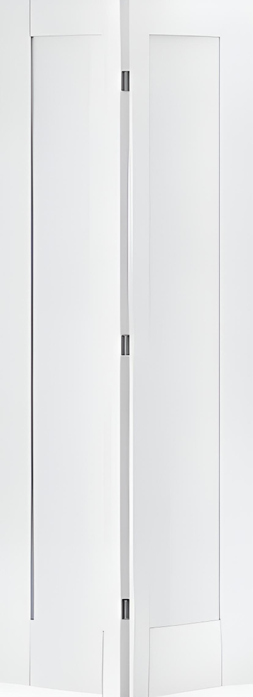 White Bi-Fold Pattern 10 1 Panel Solid Internal Door (78