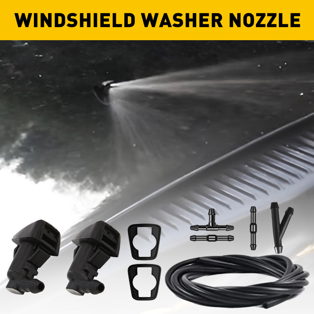 Windshield Washer Fluid Spray Jet Nozzle Hose Kit For Ford Edge F250 F350 F450