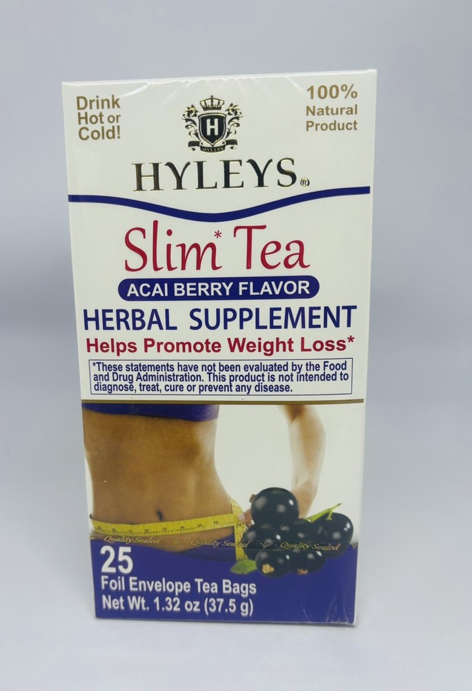 Hyleys Slim Tea Acai Berry Flavor - Weight Loss Herbal ( 25TEA BAGS)-image