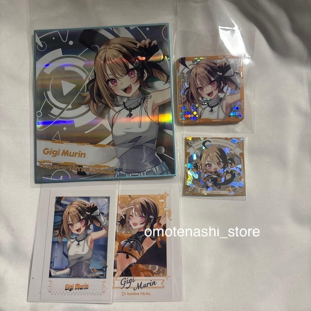 Hololive Gigi Murin Expo 2026 7th Fes Card Shikishi Badge Sticker Set of 5