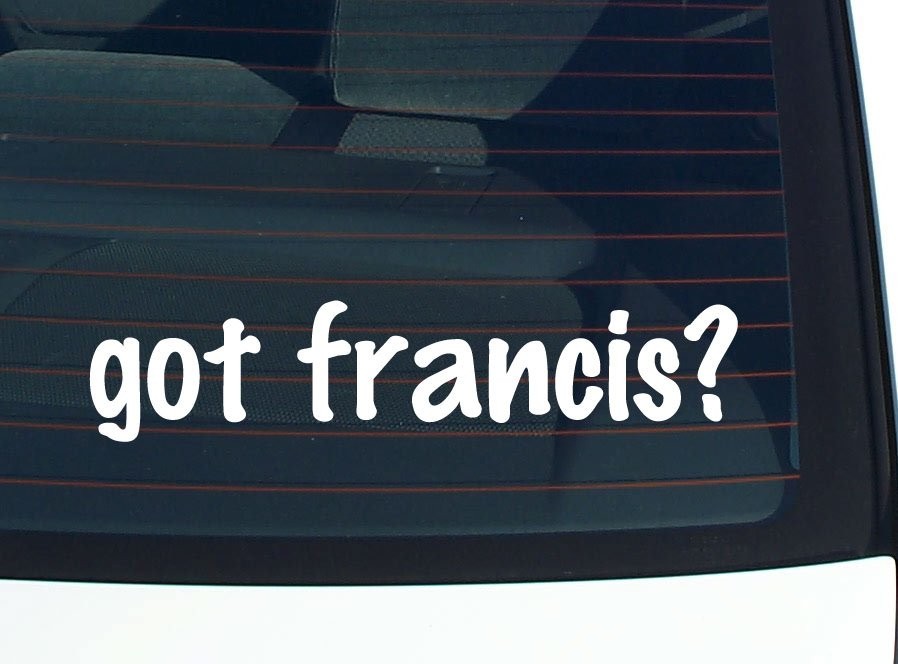got francis car decal bumper sticker vinyl funny last name window pride decal