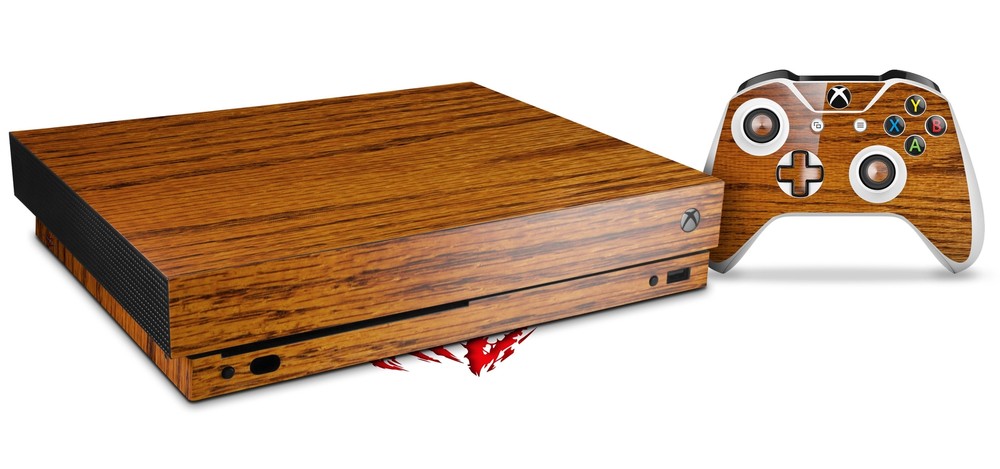 Skin Set for XBOX One X Wood Grain - Oak 01