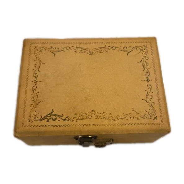 Vintage 2 Tier Jewelry Box  Red Velvet Lining.