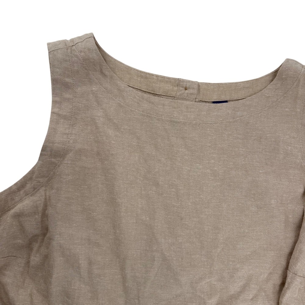 Old Navy Womens Linen Blend High Neck Sleeveless Button Back Crop Top 2X NEW