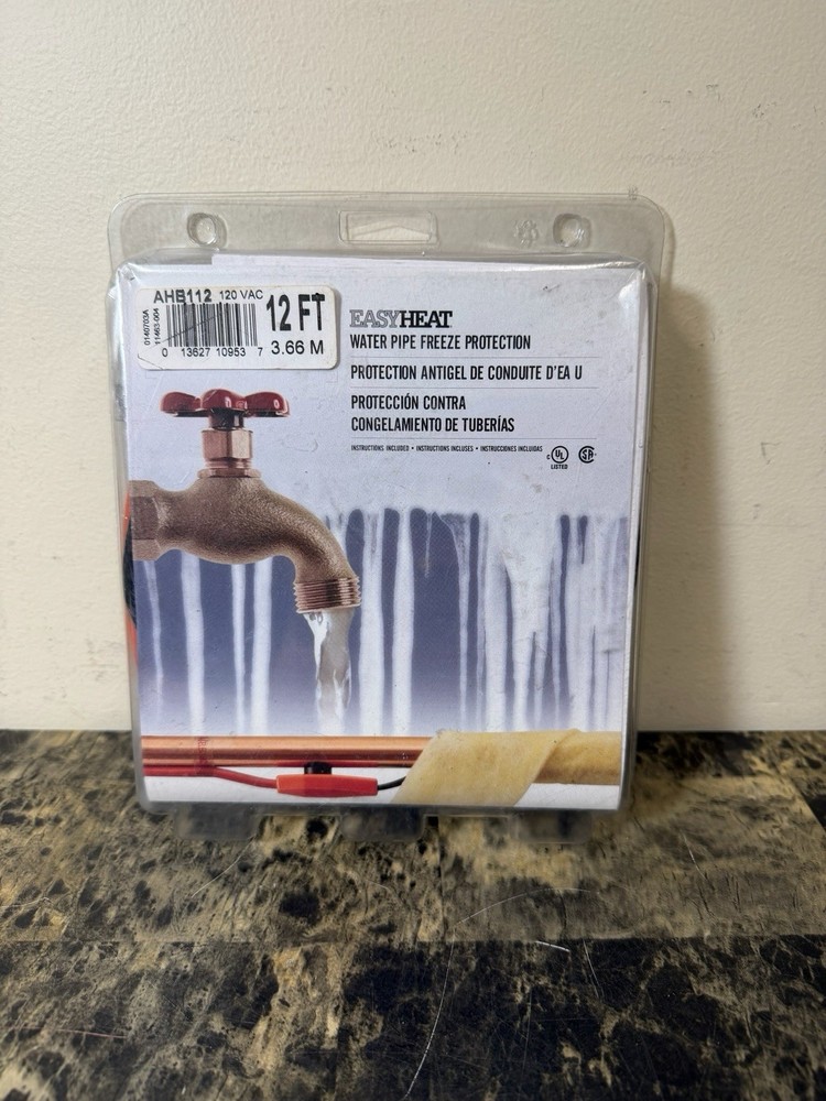 EASYHEAT WATER PIPE FREEZE PROTECTION AHB112   12FT Brand New