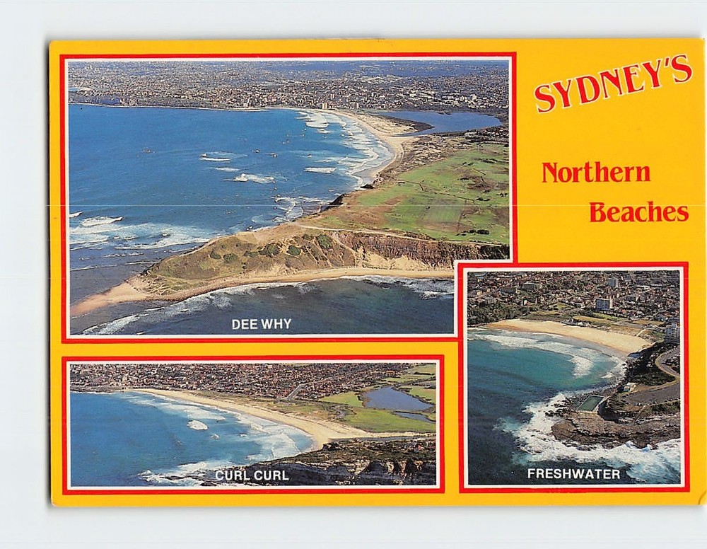 Postcard Aerial View Northern Beaches Sydney New South Wales Australia