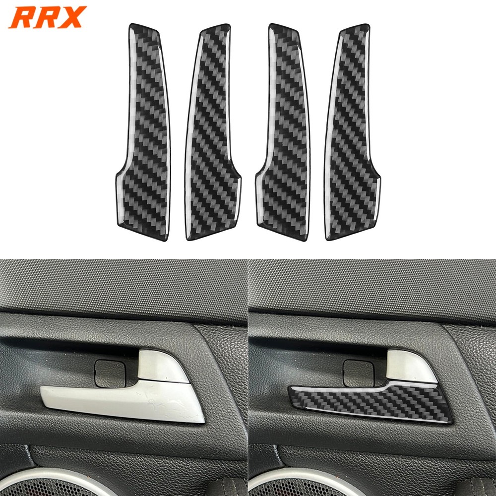 4Pcs Real Carbon Fiber Interior Door Handle Cover Trim For Pontiac G8 2008-2009
