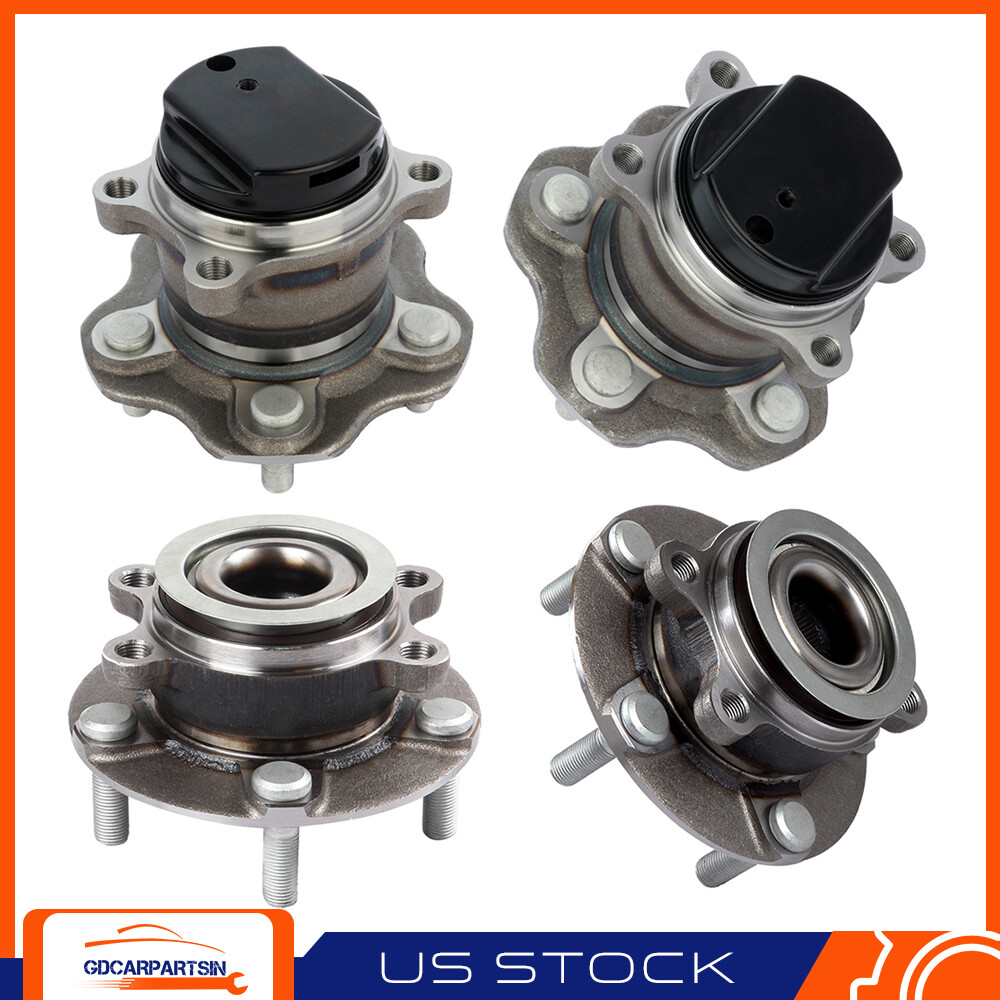 (4) Front & Rear Wheel Bearing Hub Assembly Fits Nissan Rogue 2008-2012 2013 FWD