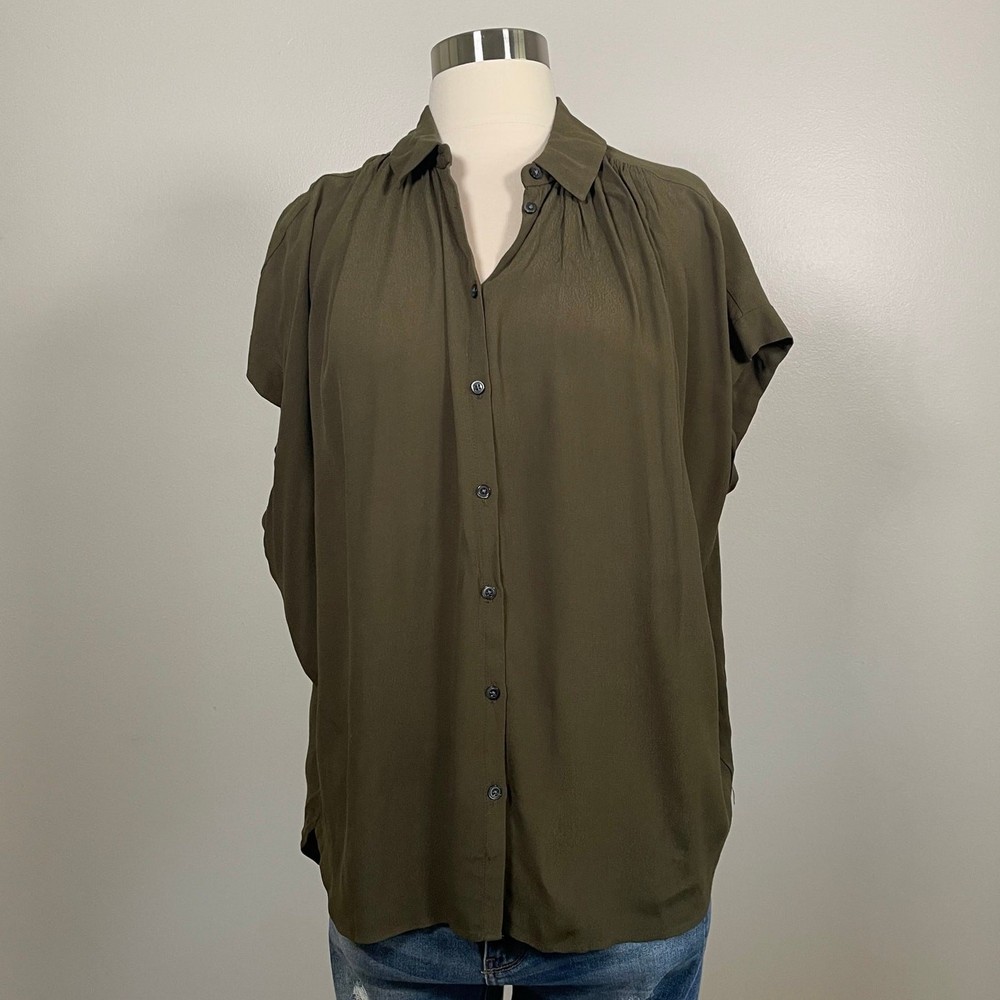 Madewell • Central Drapey Shirt Kale Women's Small S