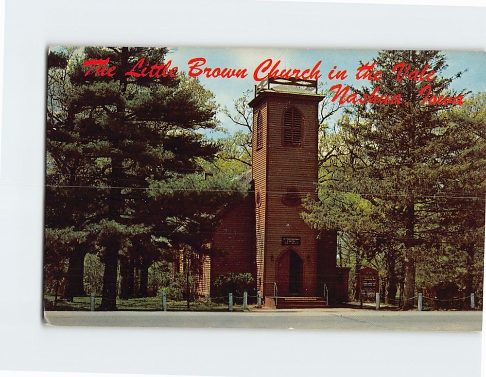 Postcard Little Brown Church in the Vale Nashua Iowa USA