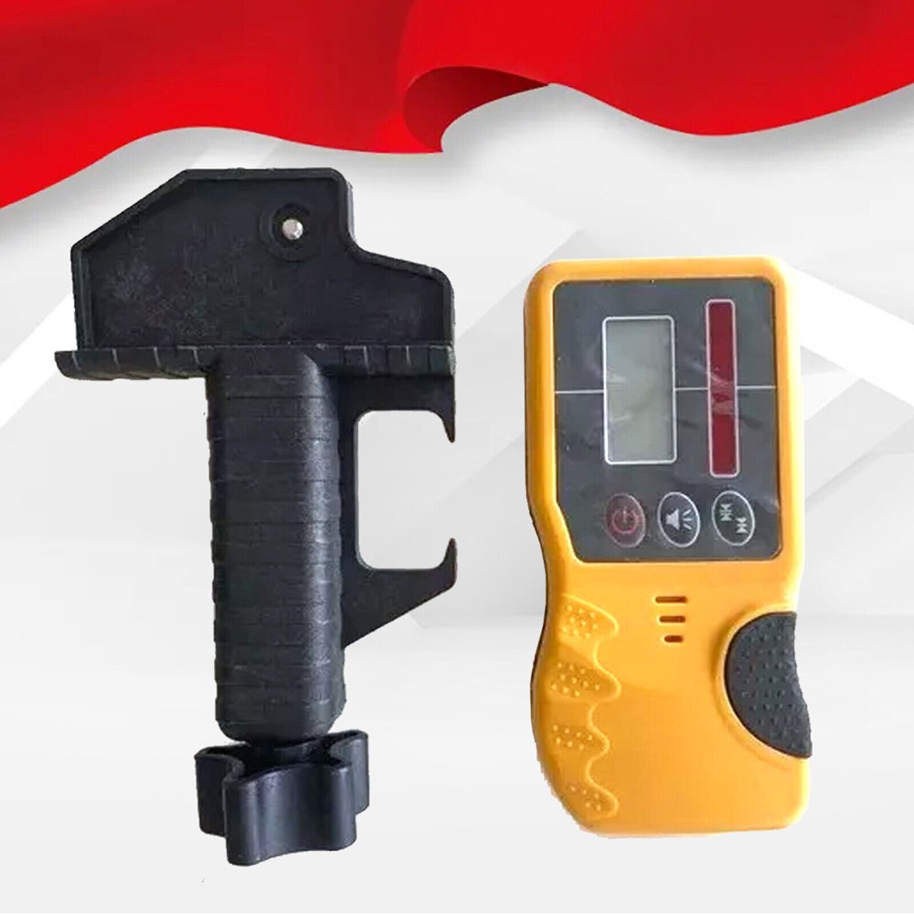 Universal Red Beam Rotary Laser Receiver with Dual Display - Fast US Shipping