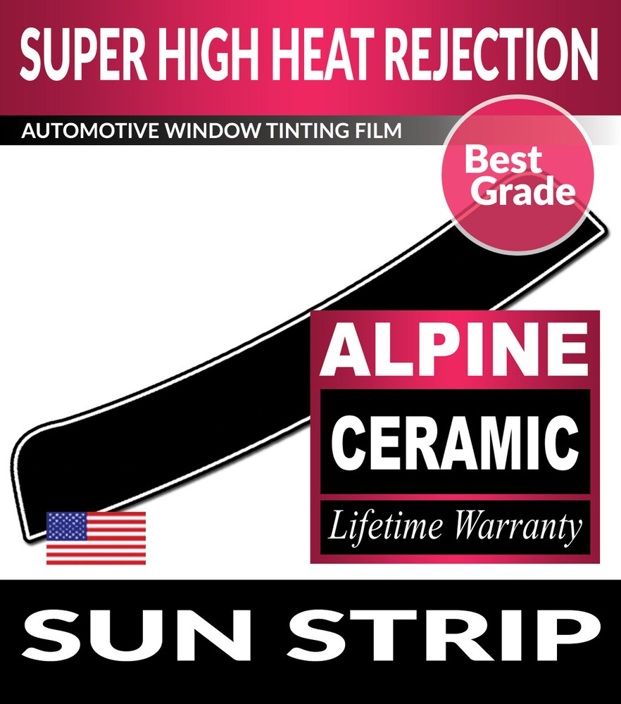 ALPINE PRECUT SUN STRIP WINDOW TINTING TINT FILM FOR ALFA ROMEO 4C COUPE 14-20