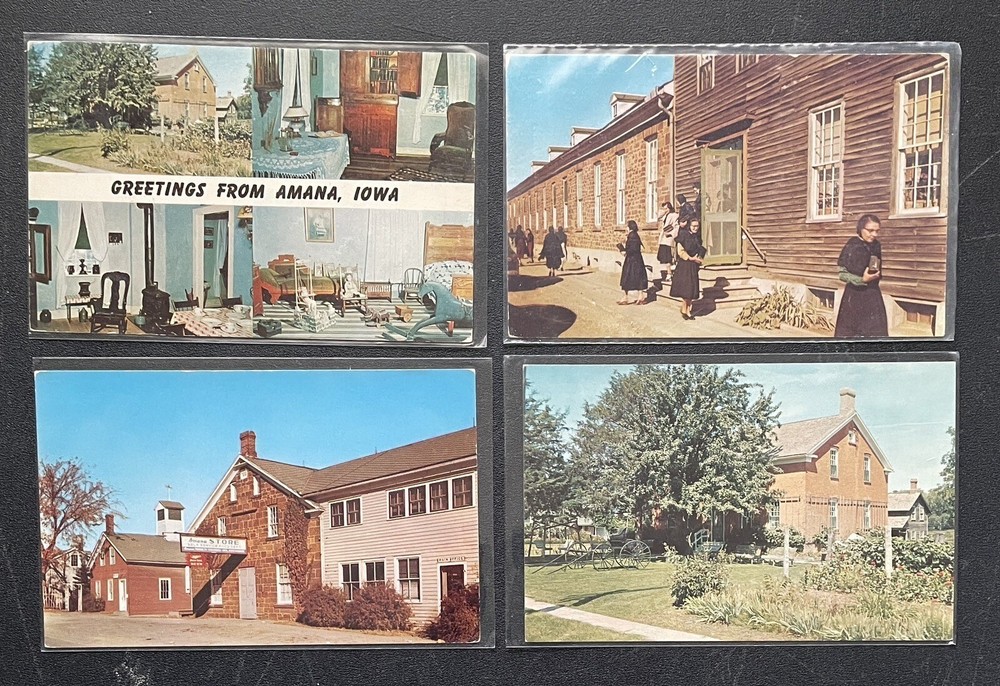 Amana IA-Iowa, Scenic General Greetings, Vintage Postcard Lot