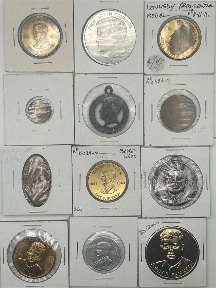 John F Kennedy Medals JFK Lot Of 12