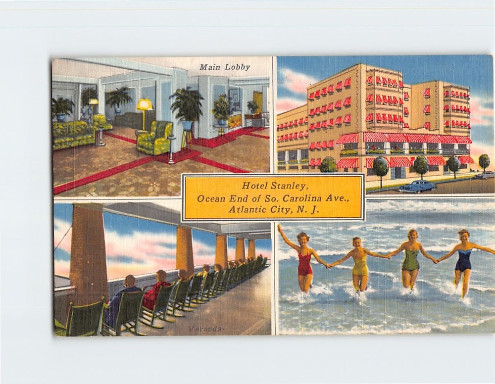 Postcard Hotel Stanley Atlantic City New Jersey USA