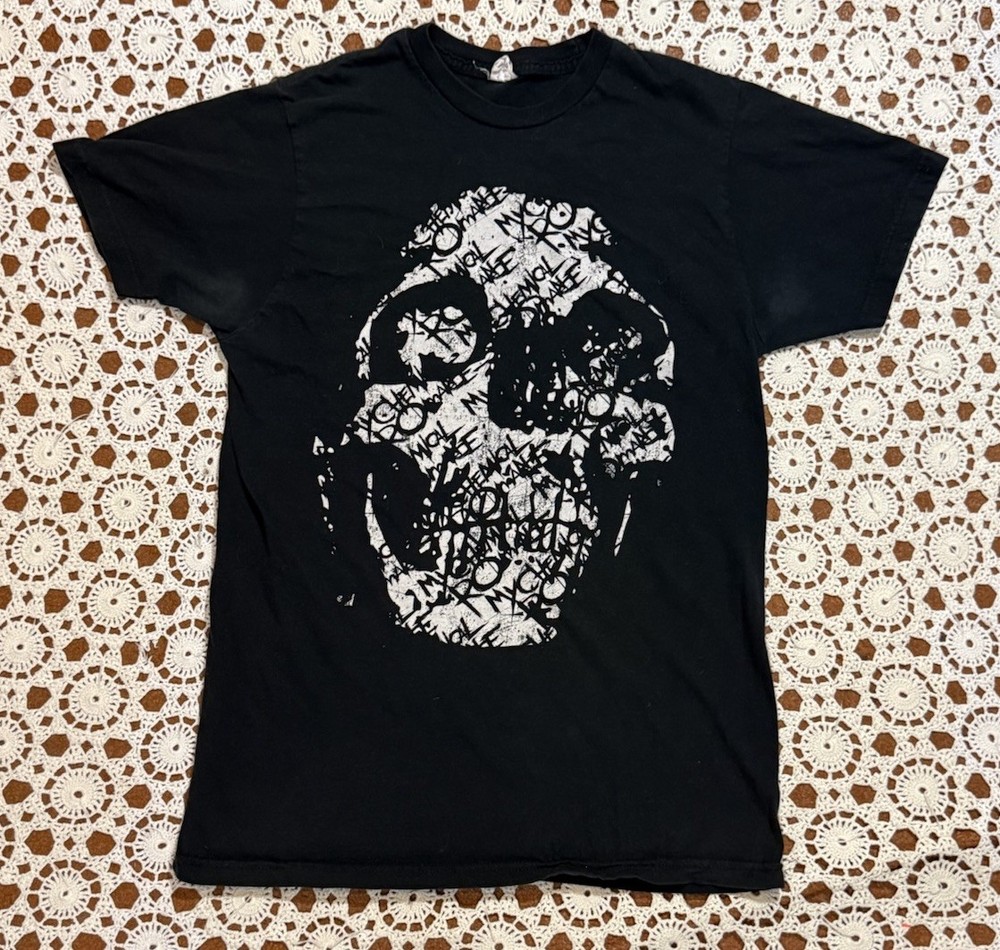 Y2K My Chemical Romance Skulls T Shirt Medium Emo Pop Punk Grunge