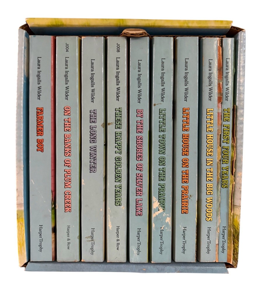 Little House Books 9 Book Box Set Laura Ingalls Wilder Prarie Paperback VTG 1981