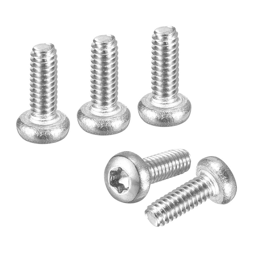 M2x6mm Pan Head Torx Security Screws - 50Pack - Stainless Steel - Silver