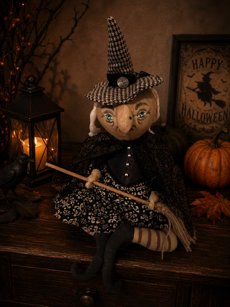 NWT Joe Spencer Gathered Traditions Doll Halloween Naomi Witch