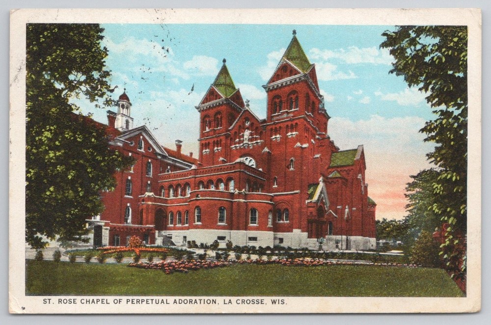 St. Rose Chapel Perpetual Adoration La Crosse WI 1934 Postcard