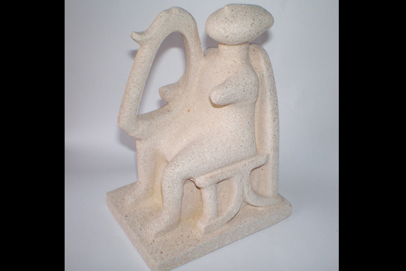 Harpist of Keros Cycladic Figurine Ancient Greek Art Statue