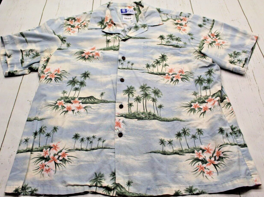 RJC Ltd Hawaiian Button Up Short Sleeve Shirt Men's 2XL