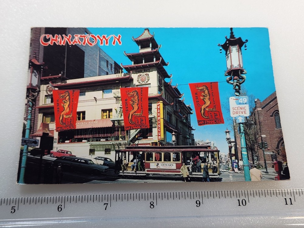 1992 Chinatown San Francisco CA 19 Cent Fawn Stamp Vtg Postcard Posted
