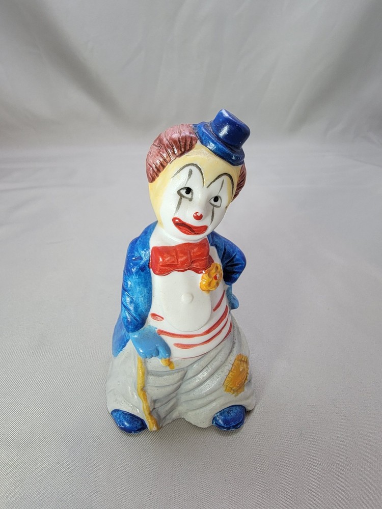 Vintage JSNY Hand-Painted Clown Bell Figurine Rare Taiwan Collectible