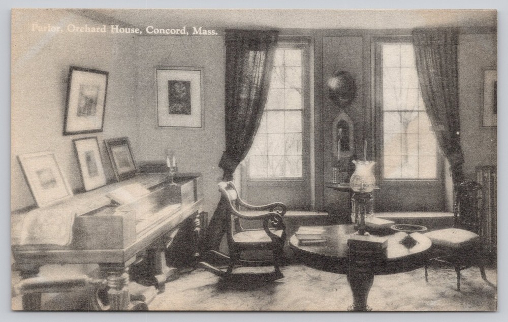 Vintage Postcard: Parlor, Orchard House, Concord, Massachusetts