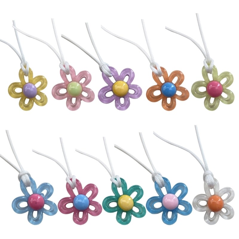 Elegant Resin Plum Blossom Choker Necklace for Women Y2K Aesthetic Anniversary Gift