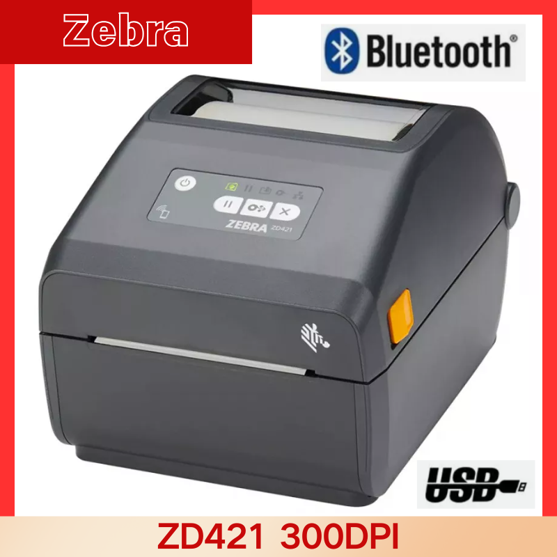 ZEBRA ZD421 4-inch Thermal Transfer Desktop Printer 300 dpi USB