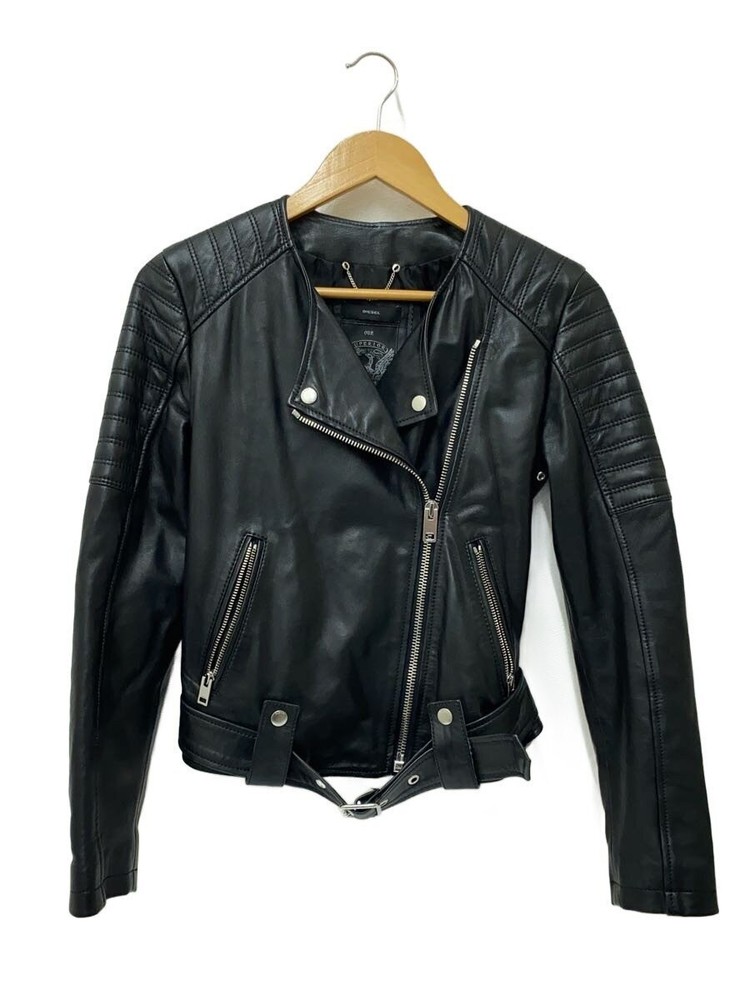 Diesel Double Riders Jacket/Xs/Sheep Leather/Blk// 3477