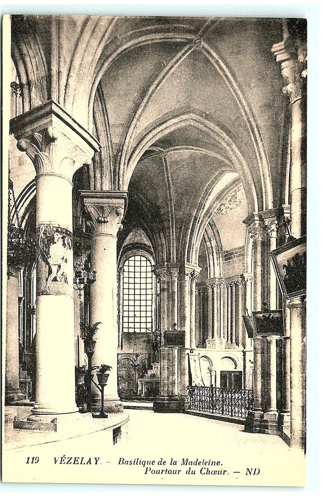 S04-7146, Vezelay, Basilique De La Madeleine, Antique Postcard
