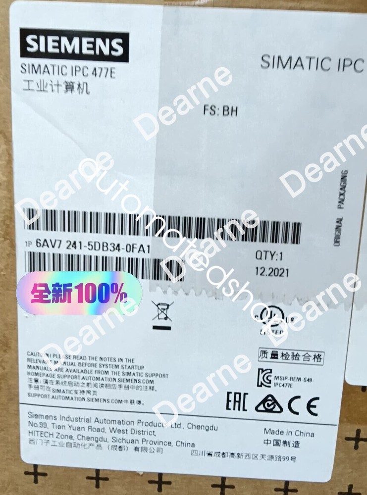 1pcs new SIEMENS 6AV7241-5DB34-0FA1 Industrial computer via FedEx or DHL