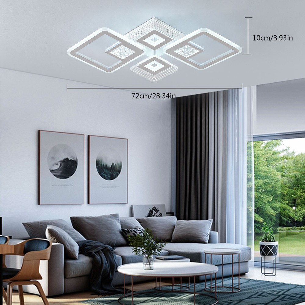 Modern LED Acrylic Flush Mount Ceiling Lamp for Bedroom Living Room