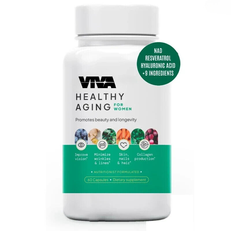 Resveratrol NAD Collagen Protein Biotin, Etc. - Vegan, 60 Capsules